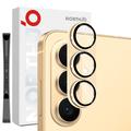 Samsung Galaxy S26 Northjo Full Protection Matte Metal and Tempered Glass Camera Lens Protector - Gold