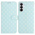 Samsung Galaxy S26 Polka Dot Pattern Wallet Case - Blue