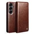 Samsung Galaxy S26/S26 Pro Qialino Classic Wallet Leather Case - Dark Brown