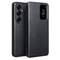 Samsung Galaxy S26 Qialino Smart View Flip Leather Case - Black