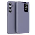 Samsung Galaxy S26/S26 Pro Smart Clear View Flip Case with Card Slot - Grey Purple