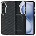 Samsung Galaxy S26 Tech-Protect Ion Carbon Plastic Case - MagSafe Compatible - Black / Silver
