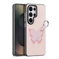 Samsung Galaxy S26 Ultra Dux Ducis Luvy Case with Finger Ring/Hand Strap - Light Pink / Butterfly