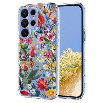 Samsung Galaxy S26 Ultra Floral Pattern TPU Case - Lilies