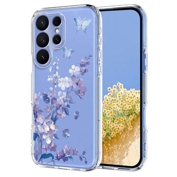 Samsung Galaxy S26 Ultra Floral Pattern TPU Case - Purple