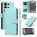 Samsung Galaxy S26 Ultra Luxury Quilted Wallet Case - Green