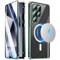 Samsung Galaxy S26 Ultra Magnetic Case with Tempered Glass Screen Protector - MagSafe Compatible - Green
