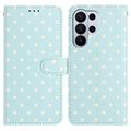 Samsung Galaxy S26 Ultra Polka Dot Pattern Wallet Case - Blue