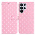 Samsung Galaxy S26 Ultra Polka Dot Pattern Wallet Case - Pink