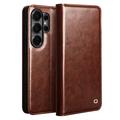 Samsung Galaxy S26 Ultra Qialino Classic Wallet Leather Case - Dark Brown