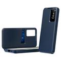 Samsung Galaxy S26 Ultra Smart Clear View Flip Case with Card Slot - Sapphire