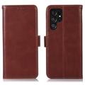 Samsung Galaxy S26 Ultra Wallet Leather Case with RFID - Brown