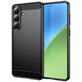 Samsung Galaxy S26+ Brushed TPU Case - Carbon Fiber - Black