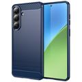 Samsung Galaxy S26+ Brushed TPU Case - Carbon Fiber - Blue