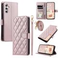 Samsung Galaxy S26+ Luxury Quilted Wallet Case - Rose Gold
