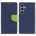 Samsung Galaxy S26+ Mercury Goospery Fancy Diary Wallet Case - Blue