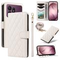Samsung Galaxy S27 Pro Luxury Quilted Wallet Case - White