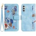 Samsung Galaxy S27+ Floral Wallet Case with Card Slots - Baby Blue