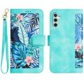 Samsung Galaxy S27+ Floral Wallet Case with Card Slots - Green