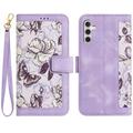 Samsung Galaxy S27+ Floral Wallet Case with Card Slots - Light Purple