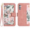 Samsung Galaxy S27+ Floral Wallet Case with Card Slots - Pink
