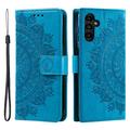 Samsung Galaxy S27+ Mandala Wallet Case with Wrist Strap - Blue