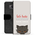 Samsung Galaxy S8+ Premium Wallet Case - Angry Cat