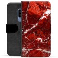 Samsung Galaxy S9+ Premium Wallet Case - Red Marble