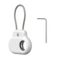 Samsung Galaxy SmartTag/SmartTag2 Silicone Case with Stainless Steel Wire - White
