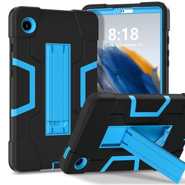 Samsung Galaxy Tab A11 Robot Style Hybrid Case with Kickstand - Black / Blue