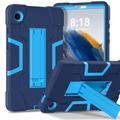 Samsung Galaxy Tab A11 Robot Style Hybrid Case with Kickstand - Navy Blue