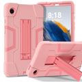Samsung Galaxy Tab A11 Robot Style Hybrid Case with Kickstand - Pink