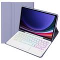 Samsung Galaxy Tab S10 Lite/S10 FE/S9 FE/S9 Bluetooth Keyboard Case - Purple