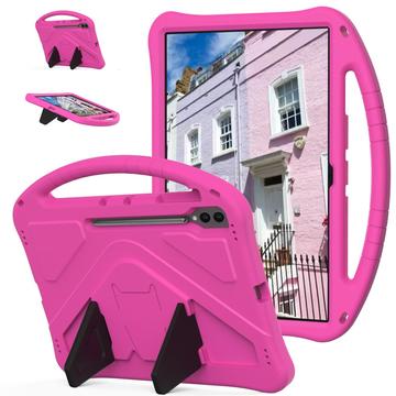 Samsung Galaxy Tab S10 Ultra Kids Carrying Shockproof Case - Hot Pink