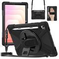 Samsung Galaxy Tab S11 Heavy Duty 360 Case with Hand Strap - Black