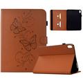 Samsung Galaxy Tab S12+ Butterfly Smart Folio Case with Card Slots - Brown