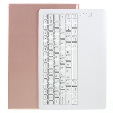 Samsung Galaxy Tab S7+/S7 FE/S8+ Bluetooth Keyboard Case - Rose Gold