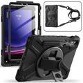 Samsung Galaxy Tab S9 FE/S9 Heavy Duty 360 Case with Hand Strap - Black