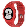 Samsung Galaxy Watch4 TPU Strap with Case - 44mm - Red