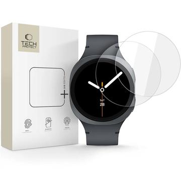 Samsung Galaxy Watch8 Tech-Protect Glass Fit+ Tempered Glass Screen Protector - 44mm - 2 Pcs. - Clear