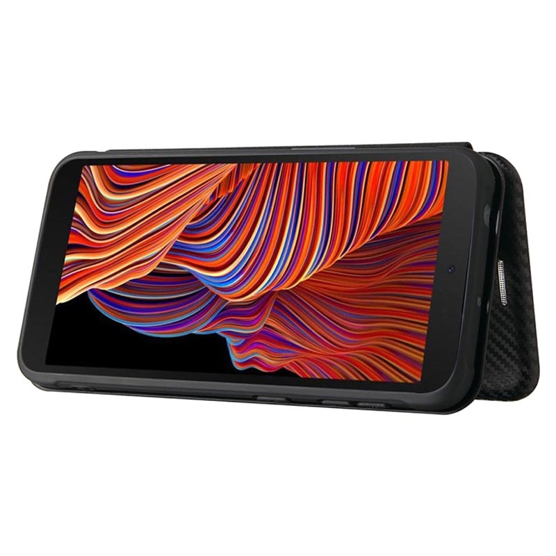 Samsung Galaxy Xcover 5 Flip Case Carbon Fiber