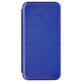 Samsung Galaxy Xcover 5 Flip Case - Carbon Fiber - Blue