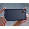 Samsung Galaxy Xcover6 Pro Brushed TPU Case - Carbon Fiber - Blue