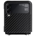 Samsung Galaxy Z Flip3 5G Case with Strap - Carbon Fiber - Black