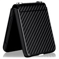 Samsung Galaxy Z Flip3 5G Case with Strap - Carbon Fiber - Black