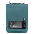 Samsung Galaxy Z Flip4 5G Hybrid Case with Card Holder - Green