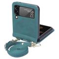 Samsung Galaxy Z Flip4 5G Hybrid Case with Card Holder - Green