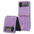 Samsung Galaxy Z Flip4 5G Hybrid Case with Card Holder - Purple