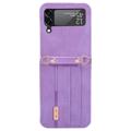 Samsung Galaxy Z Flip4 5G Hybrid Case with Card Holder - Purple