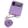 Samsung Galaxy Z Flip4 5G Hybrid Case with Card Holder - Purple